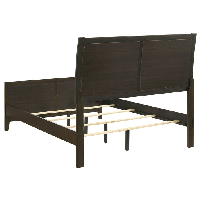Wilkes 4-Piece Full Bedroom Set with Upholstered Bed Dark Cocoa