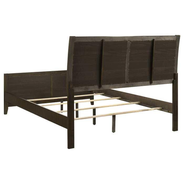 Wilkes 5-Piece Queen Bedroom Set with Upholstered Bed Dark Cocoa