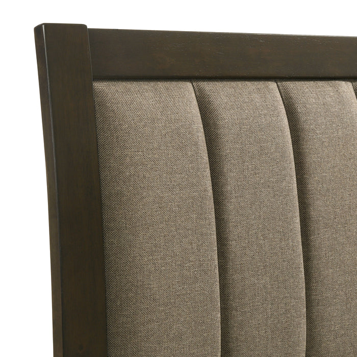 Wilkes 4-Piece Twin Bedroom Set with Upholstered Bed Dark Cocoa