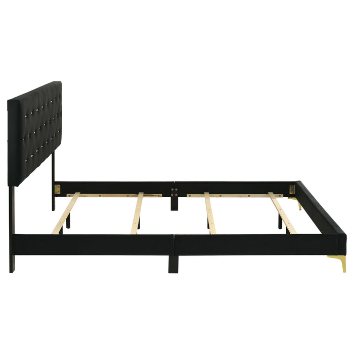 Kendall Upholstered Eastern King Panel Bed Black