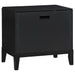 Black Brookmead 4-piece upholstered Eastern King bedroom set featuring a headboard, nightstands, and matching furniture from CoasterEveryday.