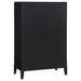 Brookmead 5-piece upholstered Eastern King bedroom furniture set in black, including bed frame and matching pieces.