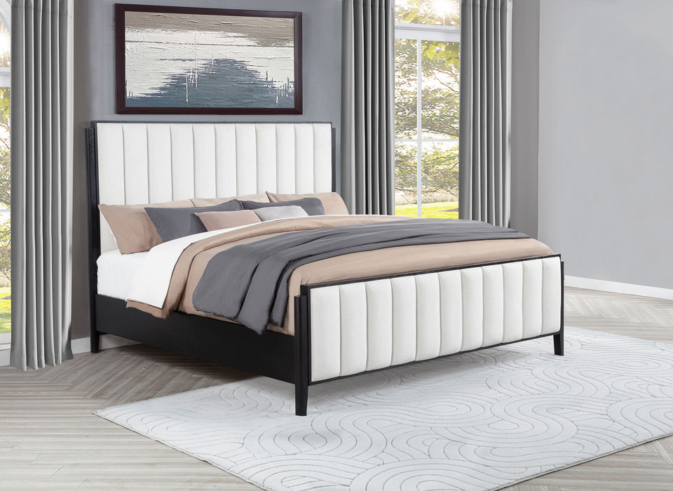 Brookmead 60-inch Upholstered Eastern King Bed Black