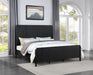 Brookmead Wood Eastern King Panel Bed in black, featuring a sturdy wooden frame and classic design, from CoasterEveryday.