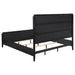 Brookmead Wood Eastern King Panel Bed by CoasterEveryday in black, showcasing the headboard and side panels of the sleek bedroom furniture
