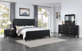 Black Brookmead California King bedroom furniture set by CoasterEveryday, includes bed frame and matching pieces, shown in a stylish bedroom scene.