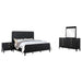 Black Brookmead 4-piece California King bedroom furniture set by CoasterEveryday, including bed frame and matching pieces.