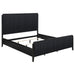California King Panel Bed in black wood with sleek, modern design, featuring a paneled headboard and sturdy frame by CoasterEveryday.