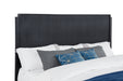 California king panel bed by CoasterEveryday in black wood finish, showcasing the sleek, modern bedroom furniture design.