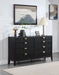 Black Brookmead 8-drawer dresser from CoasterEveryday showing a modern furniture piece with sleek drawer handles and a sturdy design.