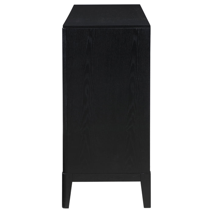 Black Brookmead 8-drawer dresser from CoasterEveryday with sleek modern design and spacious storage drawers.