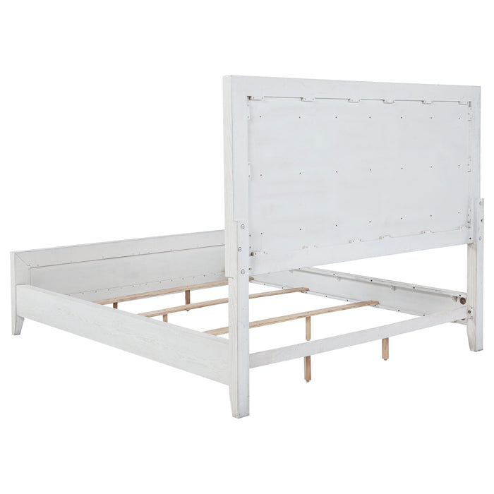 Marielle 4-piece Eastern King Bedroom Set Distressed White