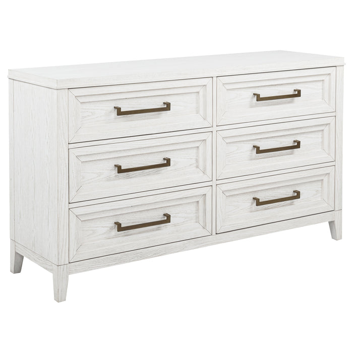 Marielle 4-piece Eastern King Bedroom Set Distressed White