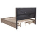 Kenora 5-piece California King bedroom furniture set in barley brown with a modern design, including bed frame, nightstands, and dresser
