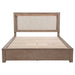 Kenora 56-inch California King LED storage bed in barley brown with built-in lighting and storage drawers, made by CoasterEveryday.