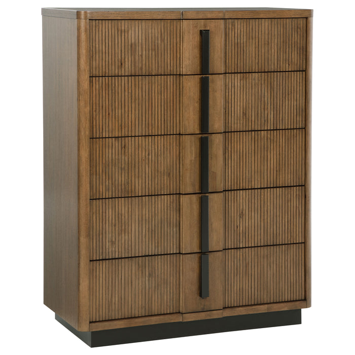 CoasterEveryday Terrace 5-piece California King bedroom set in ash brown with a modern design and matching furniture pieces.