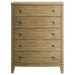 Natural pine Granada 5-drawer bedroom chest of drawers by CoasterEveryday, showcasing its wood finish and sleek design.