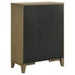 Natural pine Granada 5-drawer bedroom chest of drawers by CoasterEveryday, showcasing its wooden finish and sleek storage design.