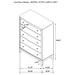 Natural pine Granada 5-drawer bedroom chest of drawers by CoasterEveryday, showcasing its wood finish and sleek design.