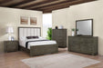 Dark cocoa Gran Park 5-piece California King bedroom furniture set by CoasterEveryday, including bed, nightstands, and dresser.