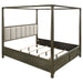 Dark cocoa Gran Park 4-piece California King bedroom furniture set by CoasterEveryday, includes bed frame, nightstands, and dresser.