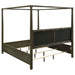Dark cocoa Gran Park 4-piece California King bedroom set by CoasterEveryday featuring a bed frame, nightstands, and dresser.