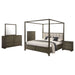 Dark cocoa Gran Park 5-piece California King bedroom furniture set by CoasterEveryday, featuring a bed, nightstands, and dresser.