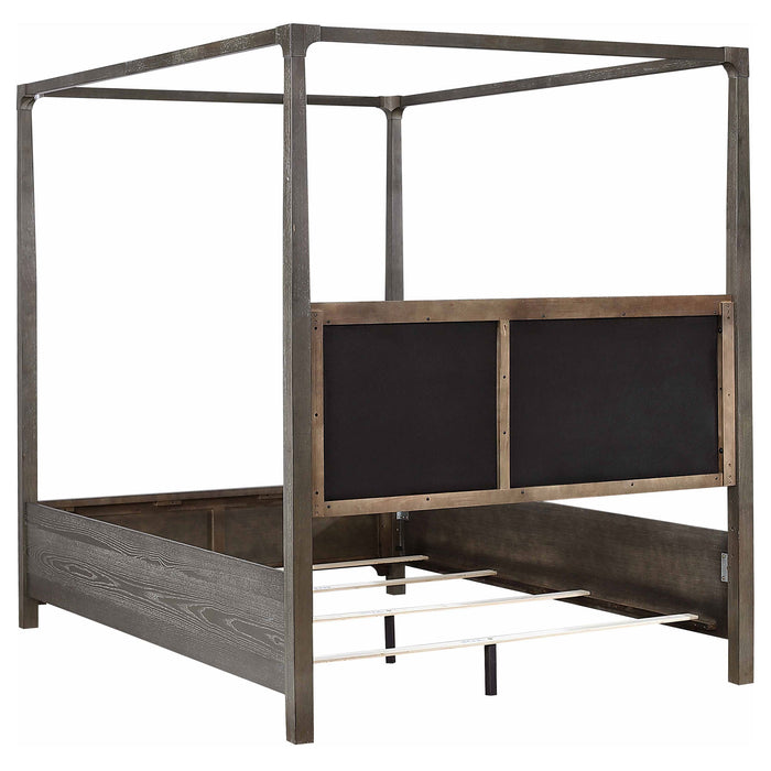 Gran Park Queen Canopy Bed Dark Cocoa