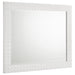 White high gloss Ives dresser mirror by CoasterEveryday, showcasing a sleek rectangular design with a modern furniture style.