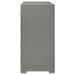 Grey high gloss Ives 6-drawer dresser cabinet by CoasterEveryday, showing sleek modern furniture with spacious drawers.