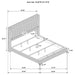 Lucia 5-piece Eastern King bedroom set by CoasterEveryday featuring grey and black furniture pieces including a bed and storage units.