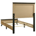 Natural pine Kaywood 4-piece twin bedroom furniture set by CoasterEveryday, including bed frame, dresser, nightstands, and storage drawers.