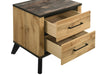 Natural pine twin bedroom furniture set with four pieces, including a bed, dresser, and nightstands, in a CoasterEveryday style.