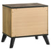 Natural pine 5-piece twin bedroom furniture set by CoasterEveryday, including bed frame, nightstands, and storage options.