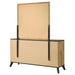 Natural pine Kaywood 6-drawer dresser with matching mirror, wooden furniture by CoasterEveryday.