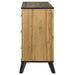 Natural pine Kaywood 6-drawer dresser cabinet by CoasterEveryday, showcasing a sturdy wooden furniture piece with six spacious drawers.