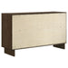 Warm brown Glenwood 6-drawer dresser cabinet by CoasterEveryday, featuring sleek wood finish and modern furniture design.