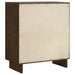 Warm brown Glenwood 4-drawer chest of drawers by CoasterEveryday, featuring sleek wooden drawers and modern furniture design.