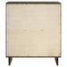 Warm brown Glenwood 4-drawer chest of drawers by CoasterEveryday, showcasing a sleek wooden furniture piece with silver handles.