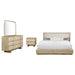 CoasterEveryday Kailani 4-piece California King bedroom set in beige oak finish with modern furniture design.