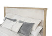 CoasterEveryday Kailani California King bedroom set includes beige oak-finished bed, dresser, and nightstands in a modern furniture design.