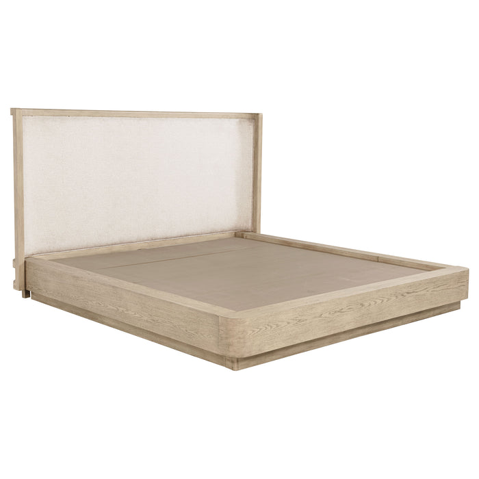 Kailani 52-inch Queen Wingback Bed Beige Oak