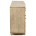 Kailani beige oak 9-drawer dresser cabinet by CoasterEveryday with wooden finish and modern design, featuring multiple spacious drawers.