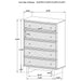 CoasterEveryday Kailani beige oak 5-drawer bedroom chest of drawers showing sleek wooden furniture with modern drawer handles.