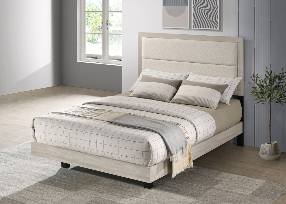 Trenton 54-inch Wood Full Panel Bed Rustic Cream