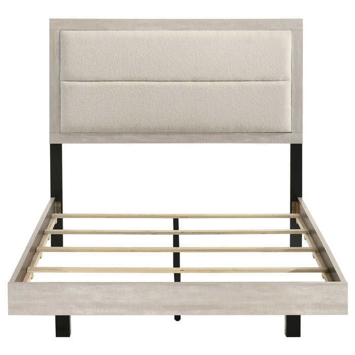 Trenton 54-inch Wood Full Panel Bed Rustic Cream