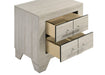 Rustic cream Trenton 2-drawer nightstand by CoasterEveryday, showcasing a wood finish and modern bedside table design.
