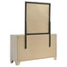 Rustic cream CoasterEveryday Trenton 6-drawer bedroom dresser with attached mirror, wood finish, and classic furniture design