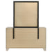 Rustic cream CoasterEveryday Trenton 6-drawer bedroom dresser with attached mirror and wooden handles, showcasing its elegant furniture design.