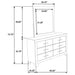 Rustic cream CoasterEveryday Trenton 6-drawer bedroom dresser with matching mirror, featuring wood handles and a spacious storage design.